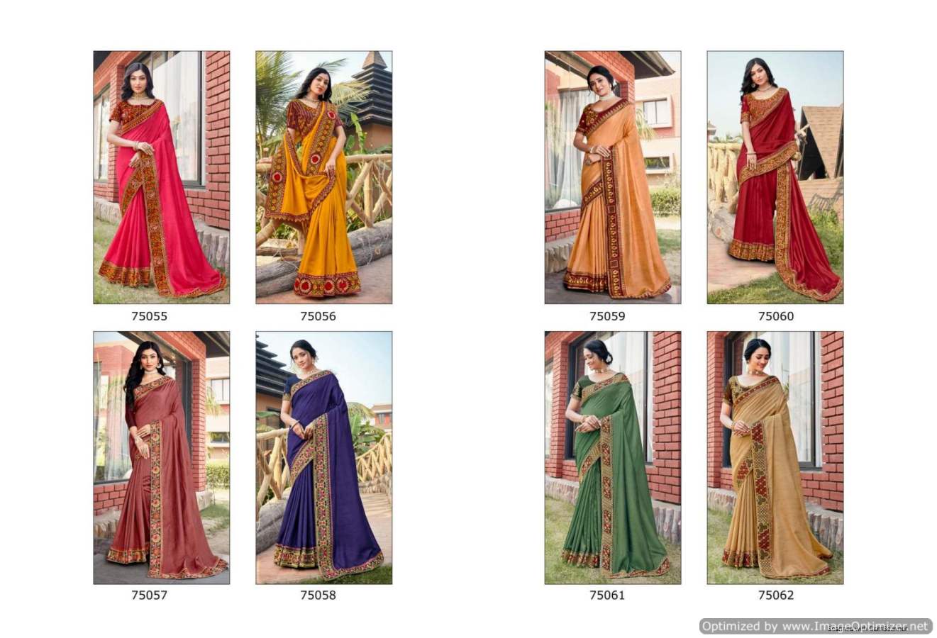 Heer 6 Fancy Wedding Wear Embroidery Work Designer Saree Collection